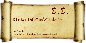 Dinka Dömötör névjegykártya